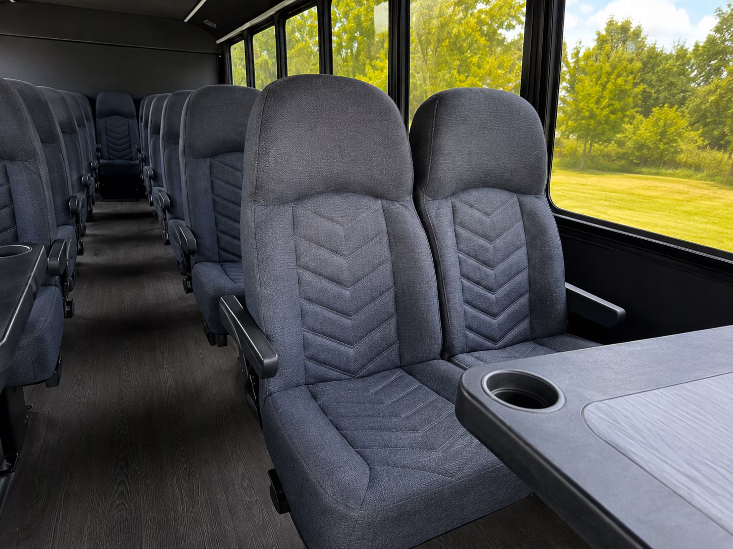 norwalk 15 passenger minibus interior