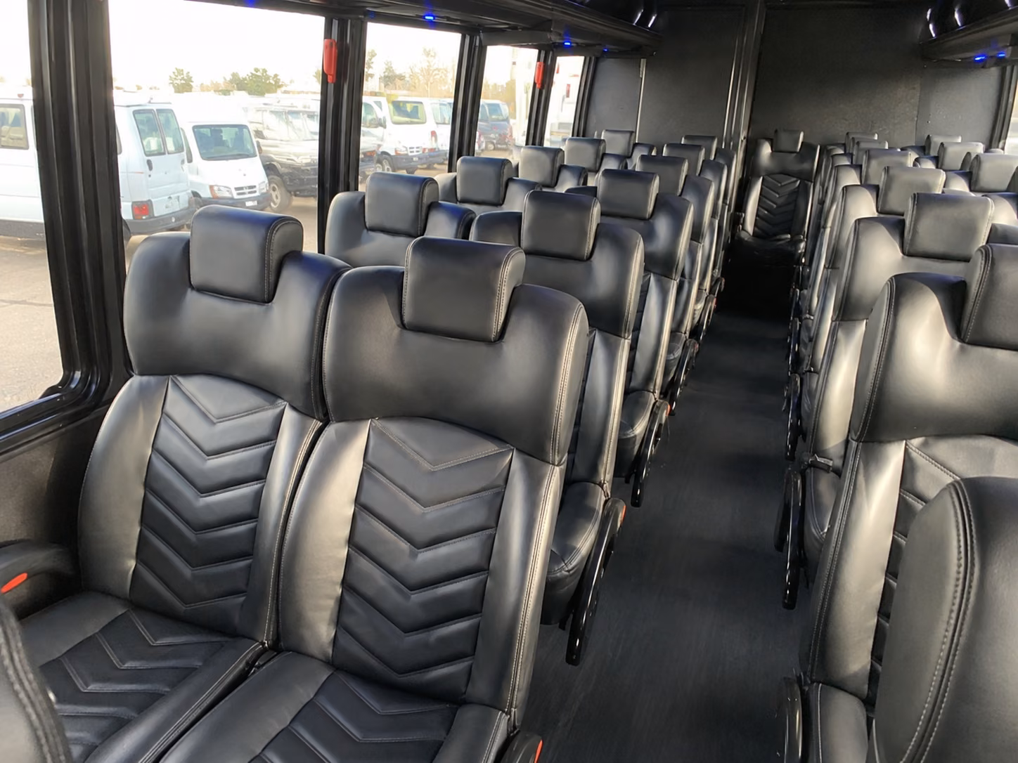 norwalk 18 passenger minibus interior