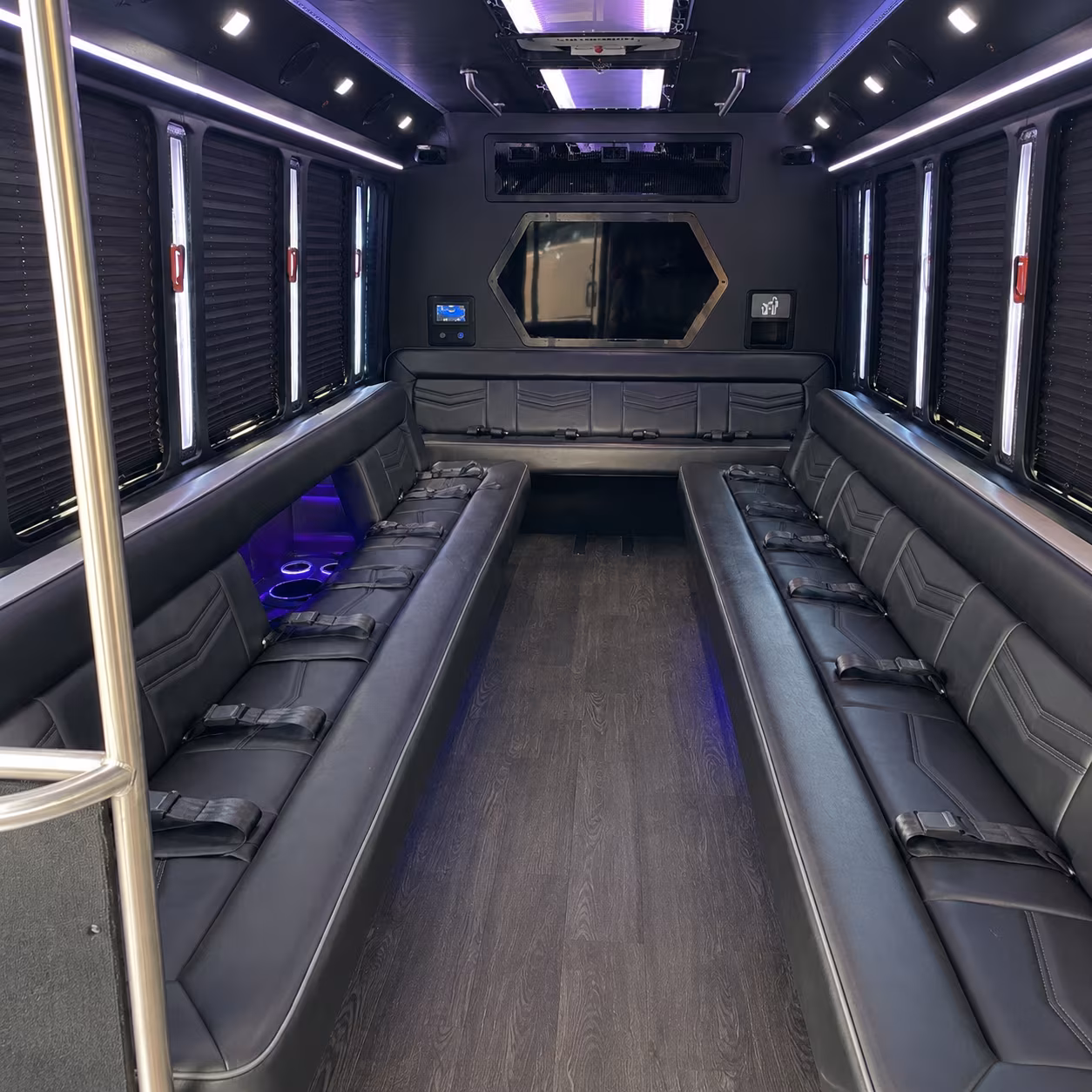 norwalk 18 passenger party bus interior