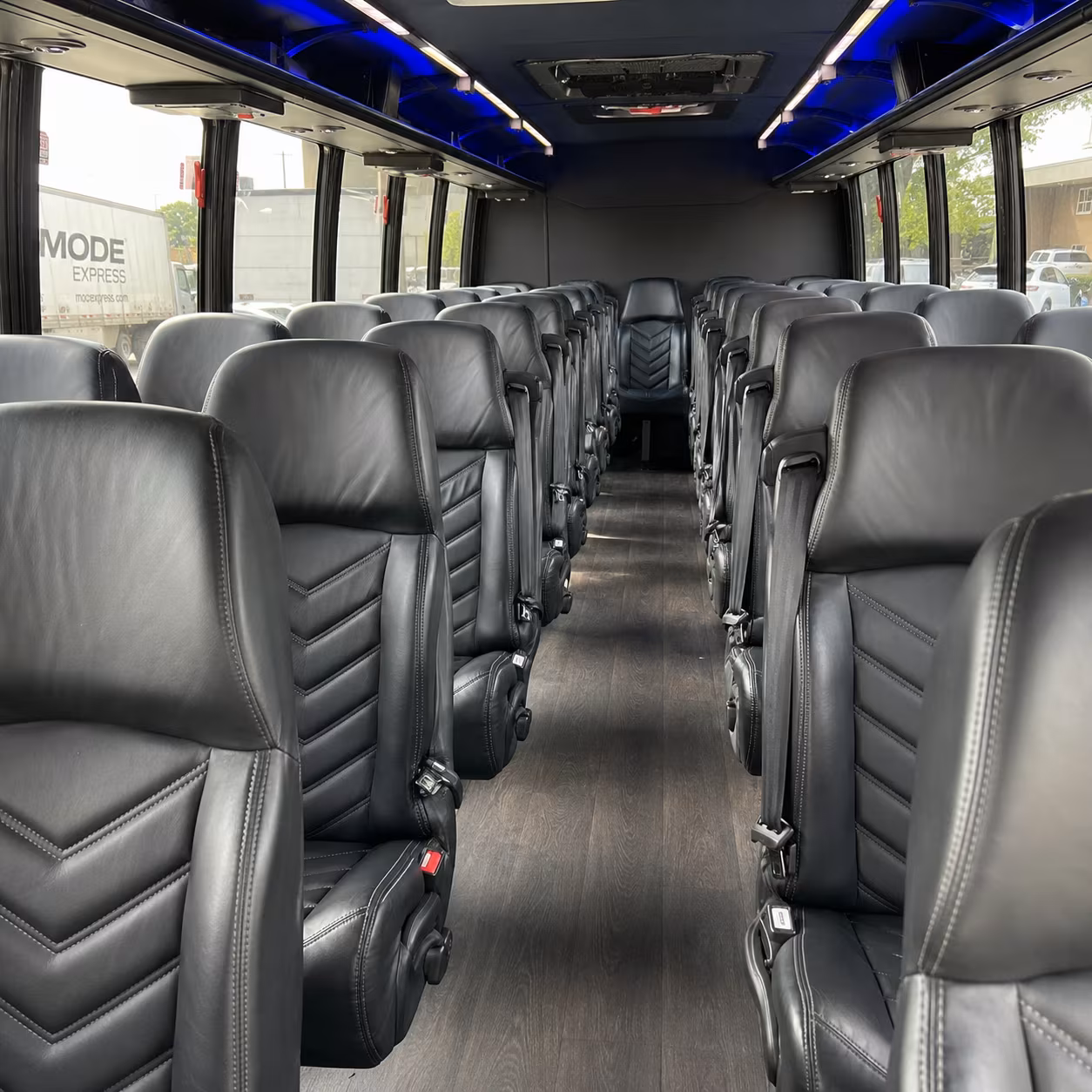 norwalk 25 passenger minibus inside