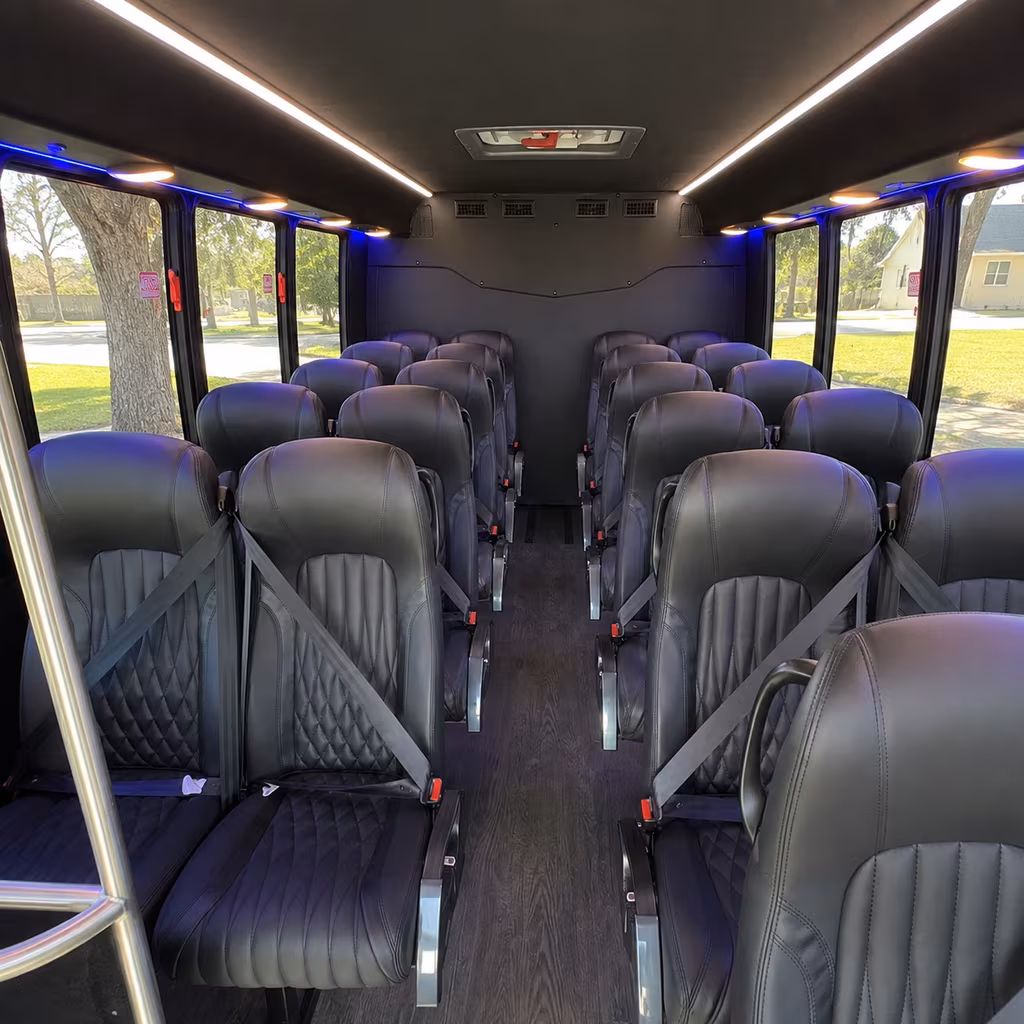norwalk 28 passenger minibus inside