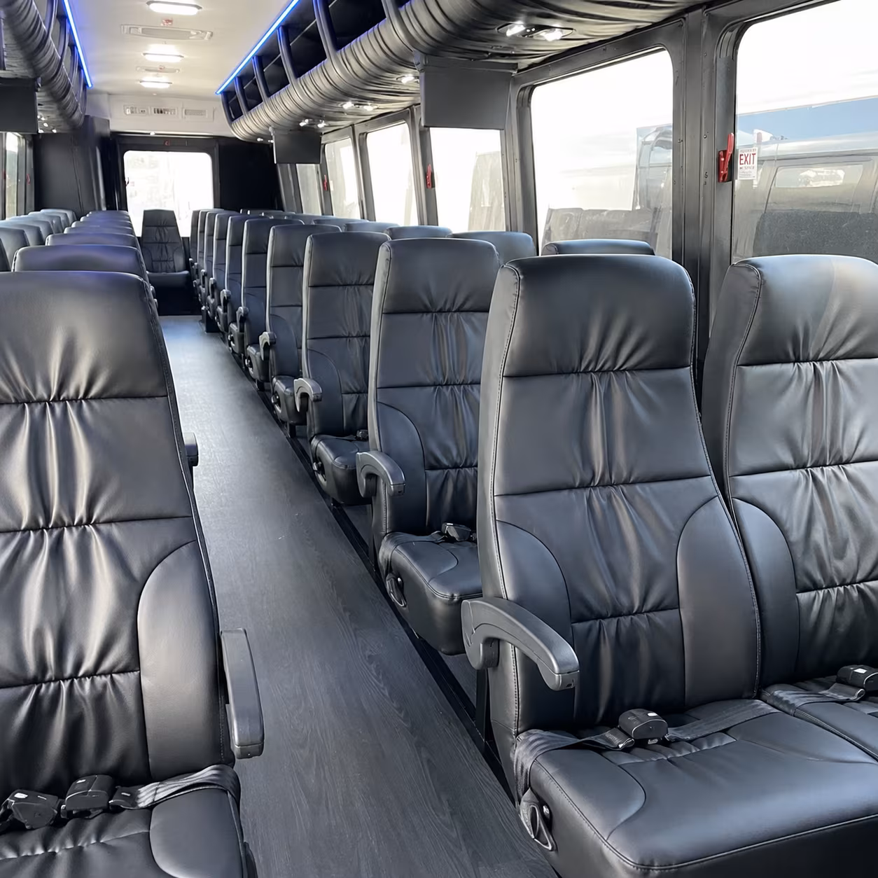 norwalk 28 passenger minibus interior