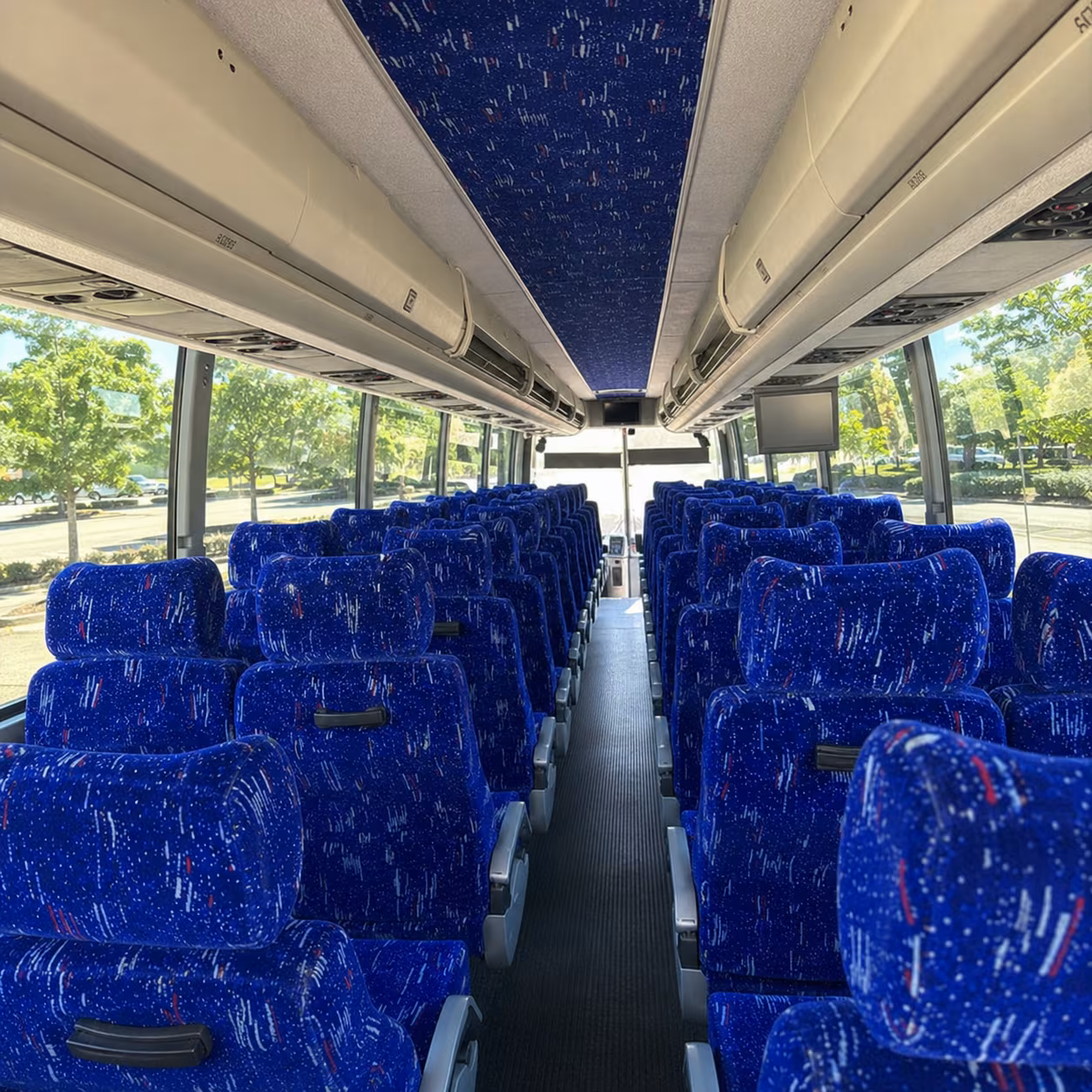 norwalk 56 passenger charter bus inside